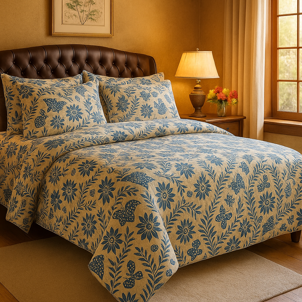 Bloom Blue Razai Set