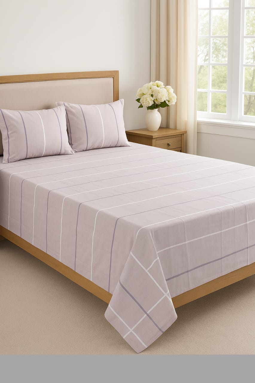 Premium Purple Lining Bedsheet